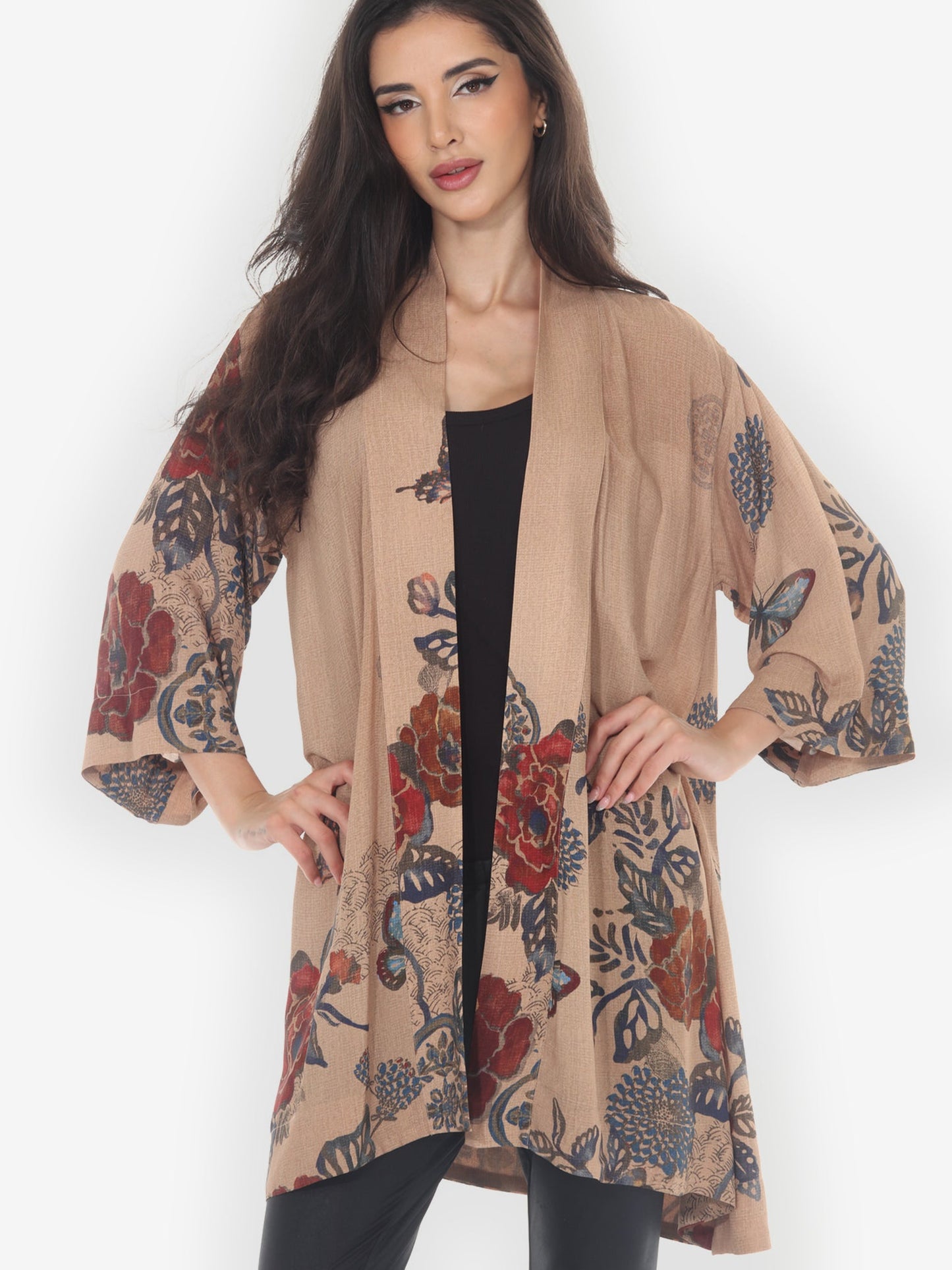Open Front Kimono Bohemian Oriental Kimono Jacket