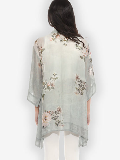 Jackets Baby White Peony Kimono Jacket
