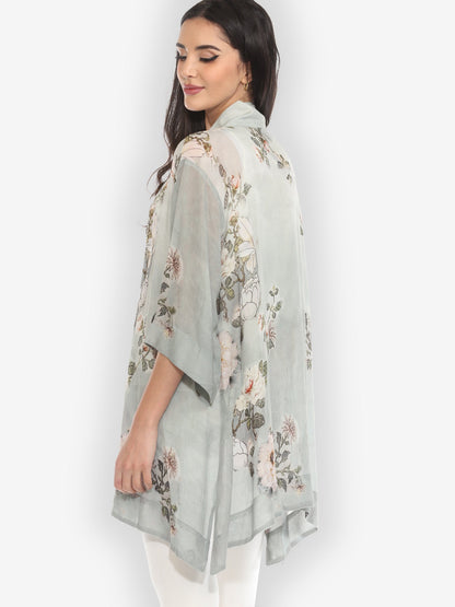 Jackets Baby White Peony Kimono Jacket
