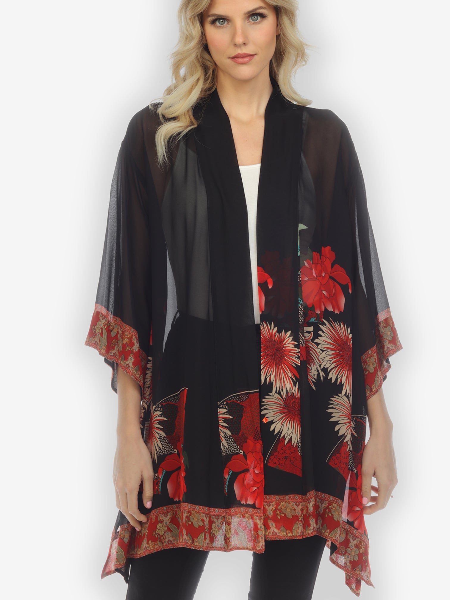 Kimono Chrysanthemum Border Kimono