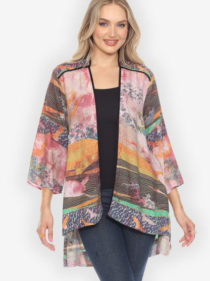 Jackets Crane Flying Sky Burgundy Tie Dye Dynasty Jacket