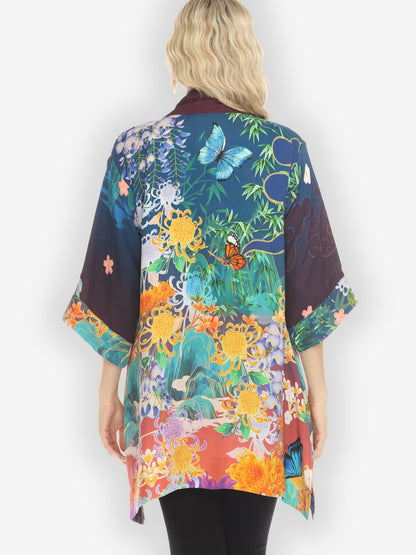 Jackets Chrysanthemum Gold Dream Silk Blend Kimono