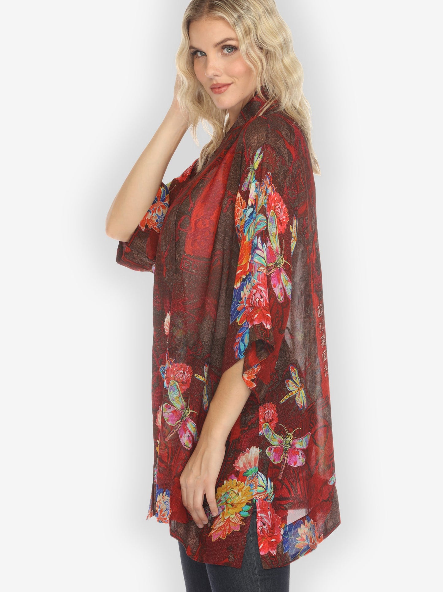 Jackets Dragonfly and Chrysanthemum Kimono Jacket