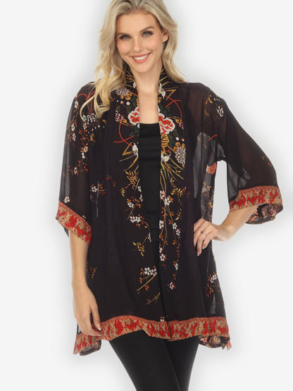 Jackets Engineered Blossoms Flowers Kimono Jacket