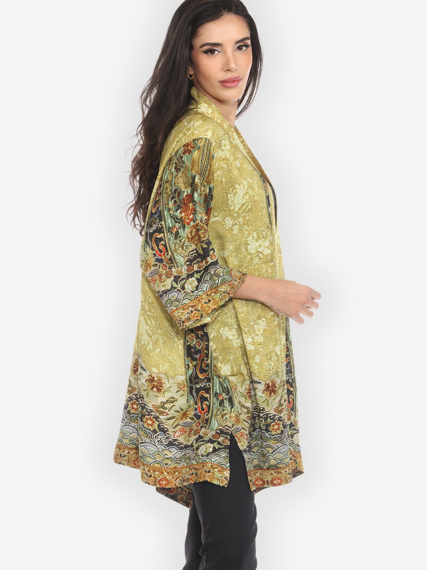 Jackets Embroidery from Antiquity Silk Kimono Jacket