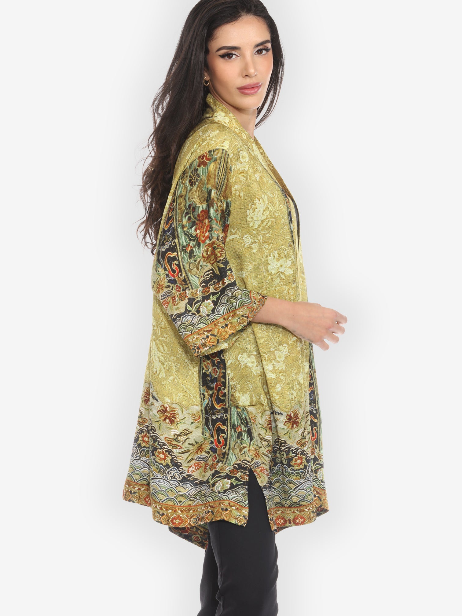 Jackets Embroidery from Antiquity Silk Kimono Jacket