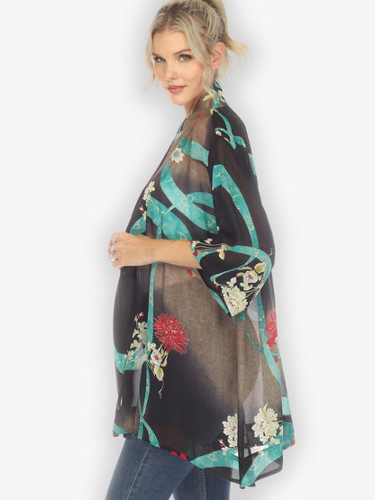 Jackets Flower and Swirls Kimono Top