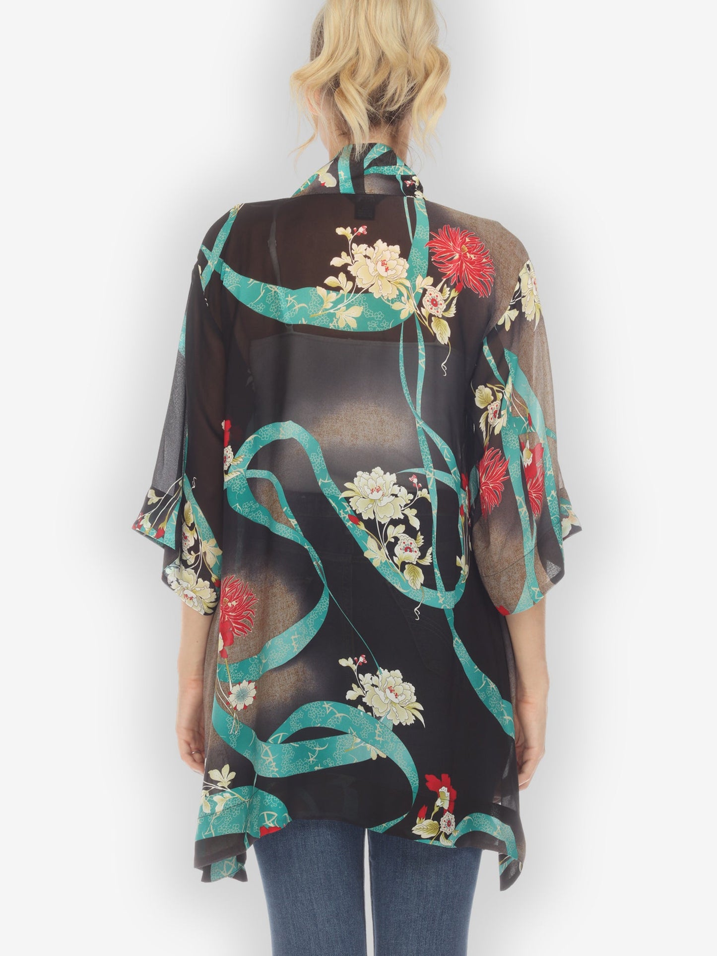 Jackets Flower and Swirls Kimono Top
