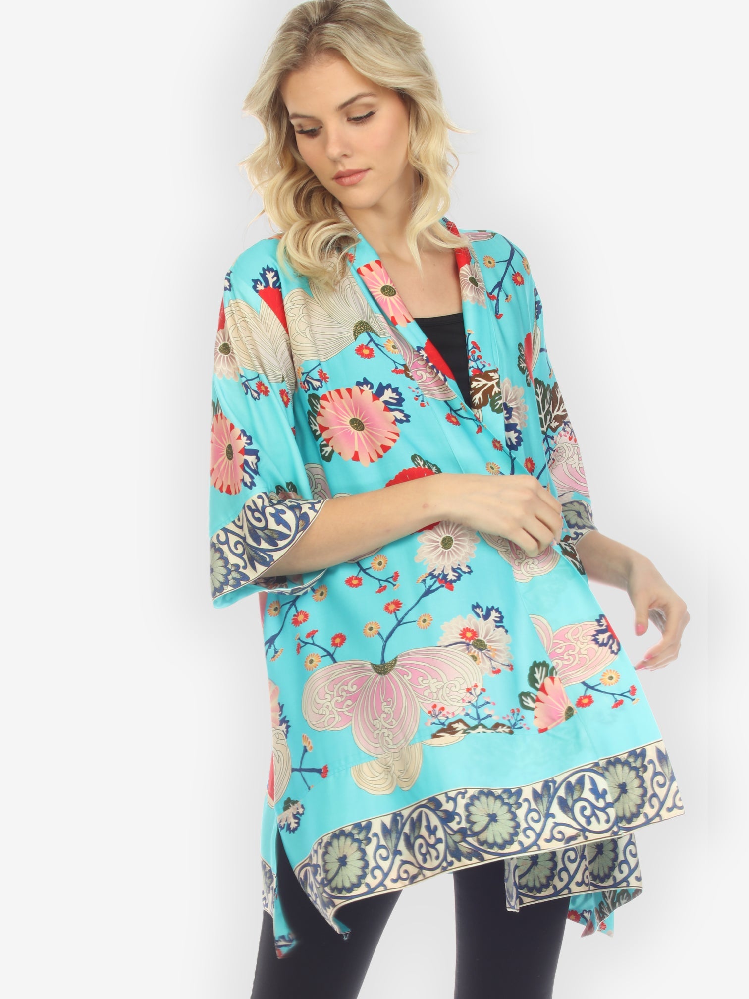 Kimono Fabulous Kindly Floral Rayon Kimono