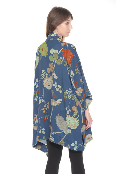 Citron Garden in Blue Kimono