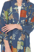 Citron Garden in Blue Kimono