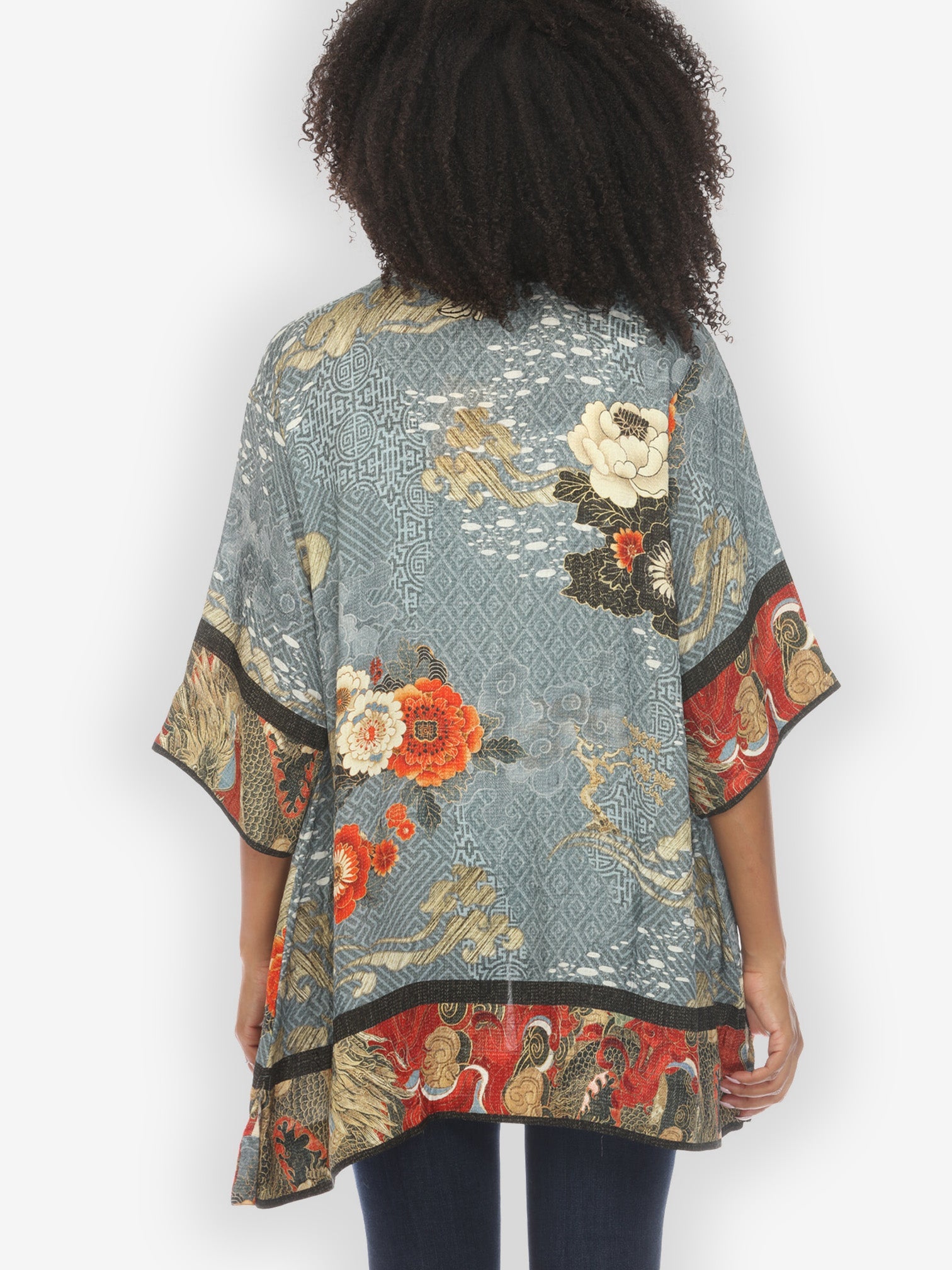 Jackets Happy Dragon Silk Kimono Jacket