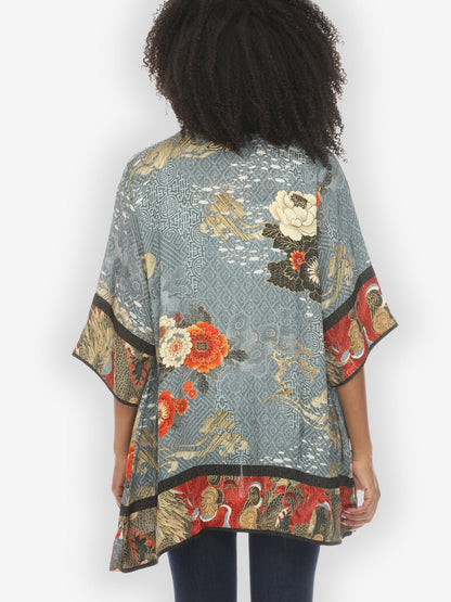 Jackets Happy Dragon Silk Kimono Jacket