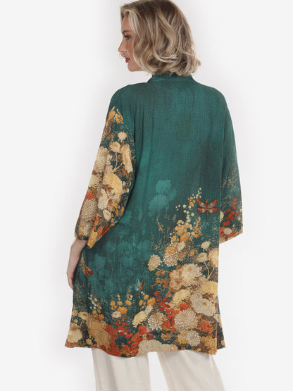 Open Front Kimono Illume Garden Kimono Jacket