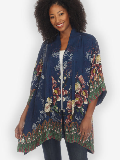 Jackets Mums and Border Silk Kimono