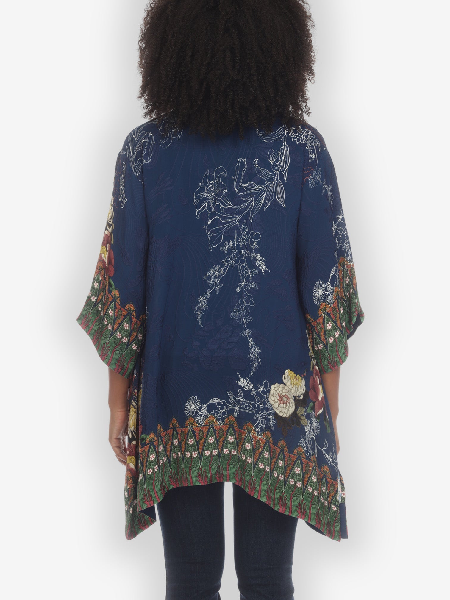 Jackets Mums and Border Silk Kimono