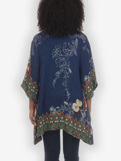 Jackets Mums and Border Silk Kimono