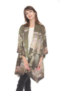 Citron Mums in Woodland Kimono
