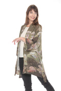 Citron Mums in Woodland Kimono
