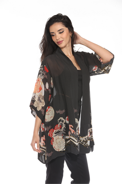 Citron Ocean Waves Royal Kimono