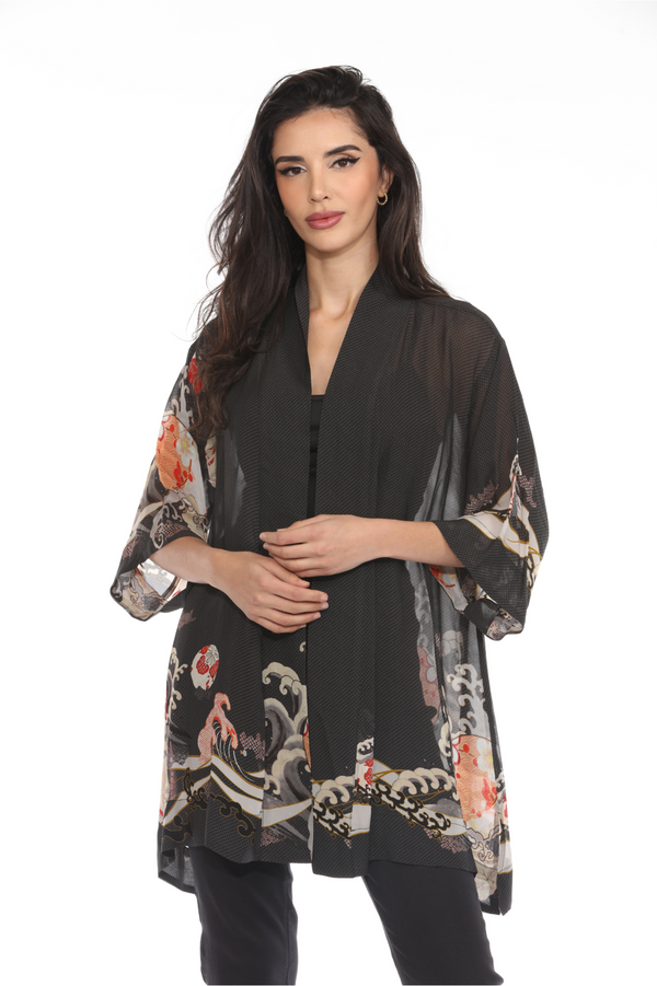 Citron Ocean Waves Royal Kimono