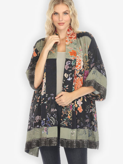 Jackets Queenly Radiant Charm in Coral Kimono Jacket