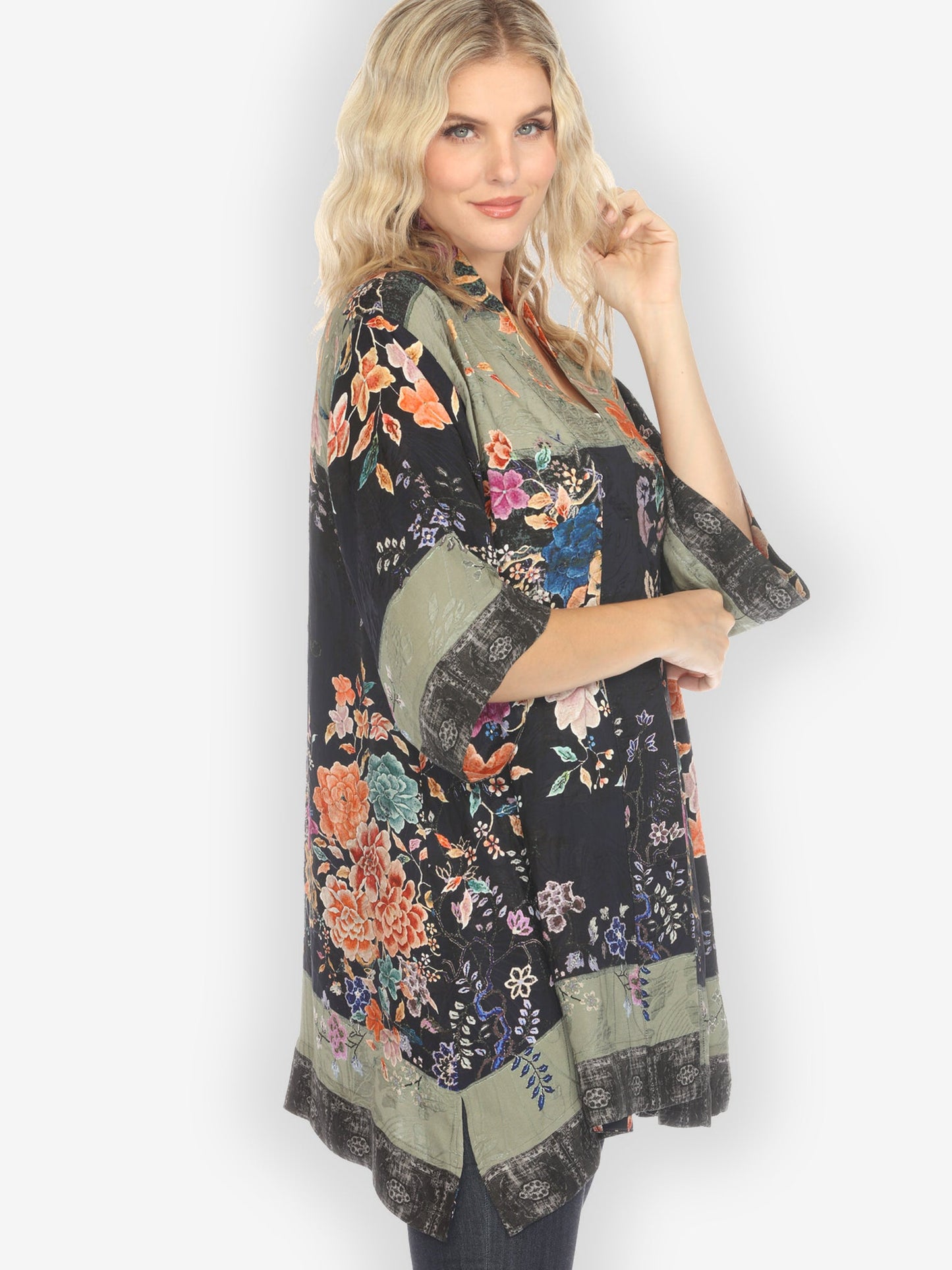Jackets Queenly Radiant Charm in Coral Kimono Jacket