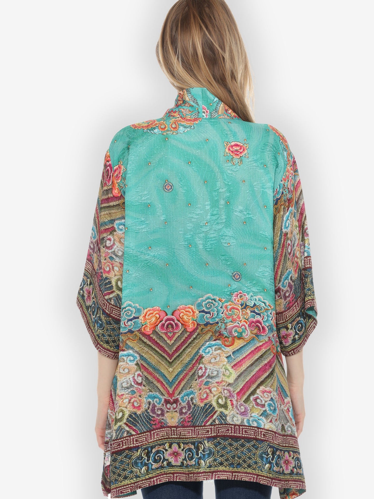 Jackets Royal Embroidery Silk Kimono