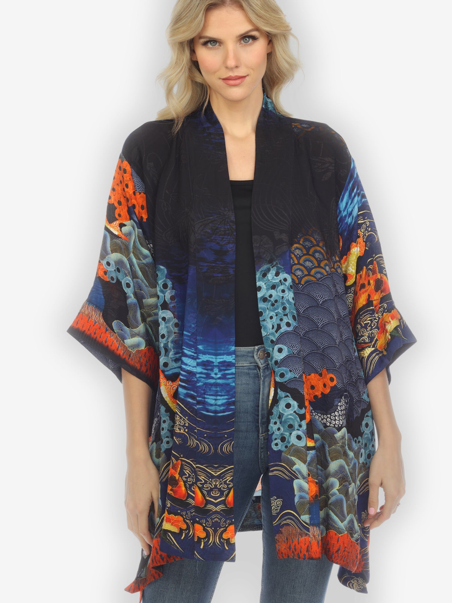 Kimono Royal Koi Pond Silk Kimono