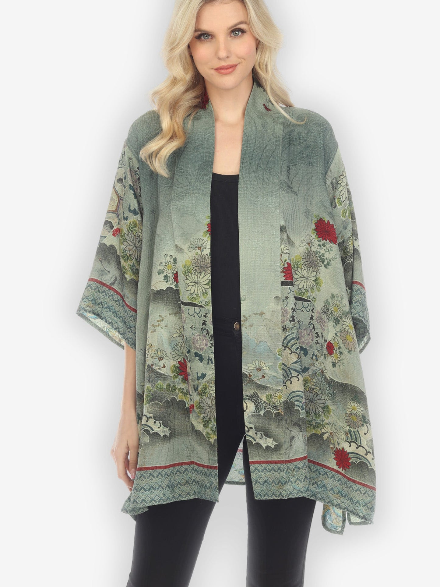 Jackets Reversible Silk Kimono Jacket