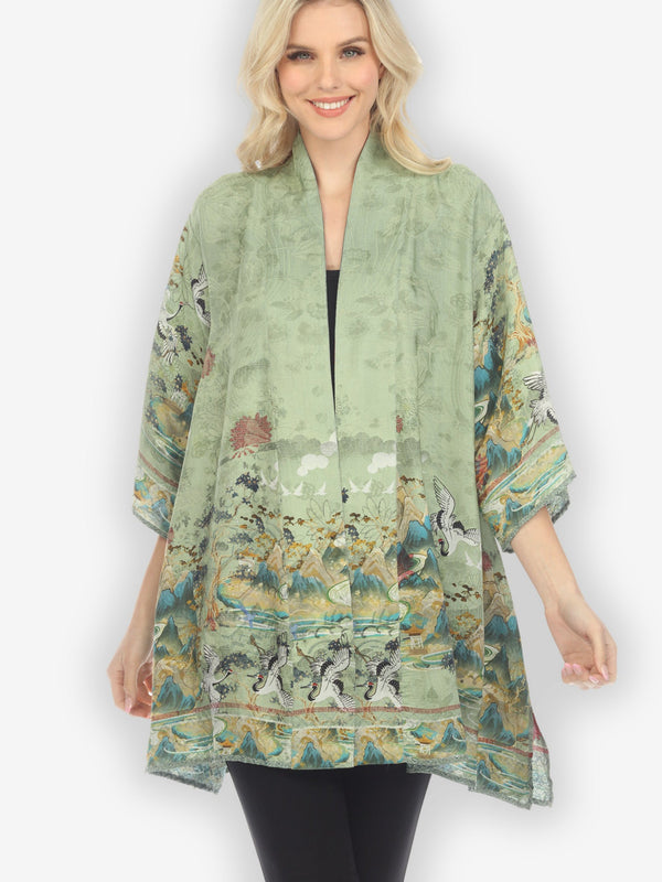 Reversible Silk Kimono Jacket