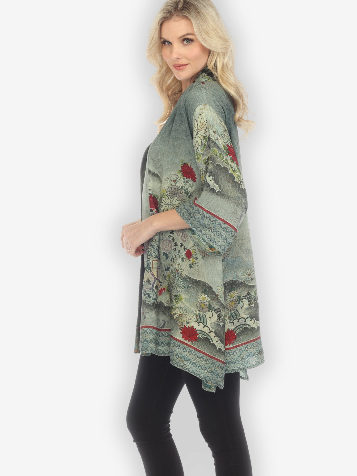 Jackets Reversible Silk Kimono Jacket