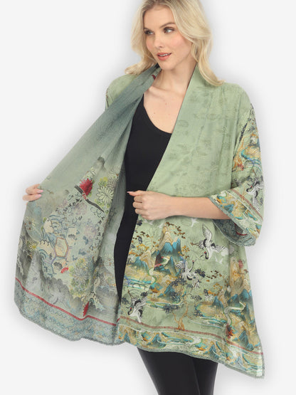 Jackets Reversible Silk Kimono Jacket