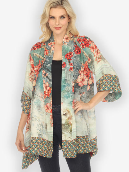 Jackets Summer Blossom Silk Kimono Jacket