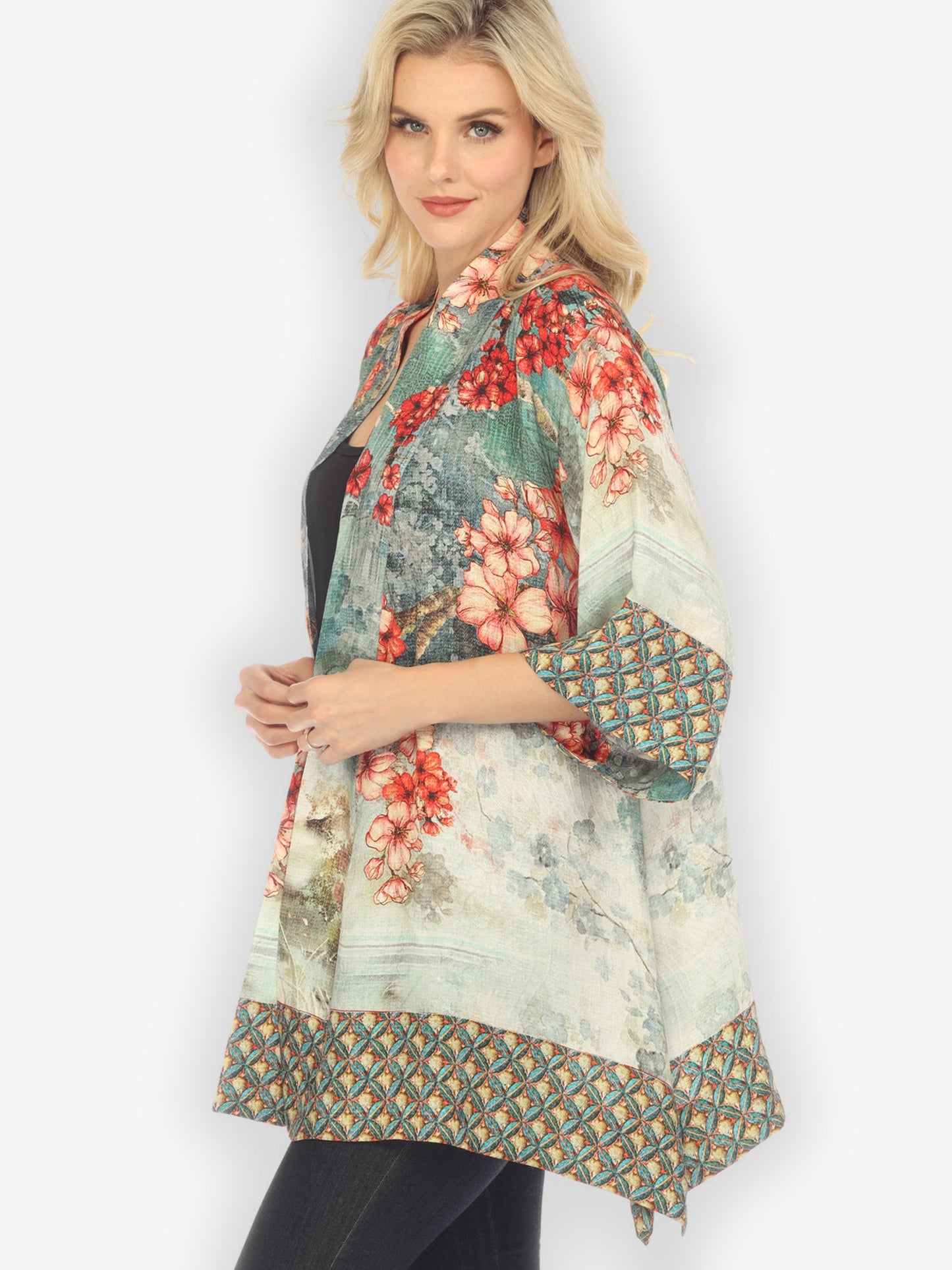 Jackets Summer Blossom Silk Kimono Jacket