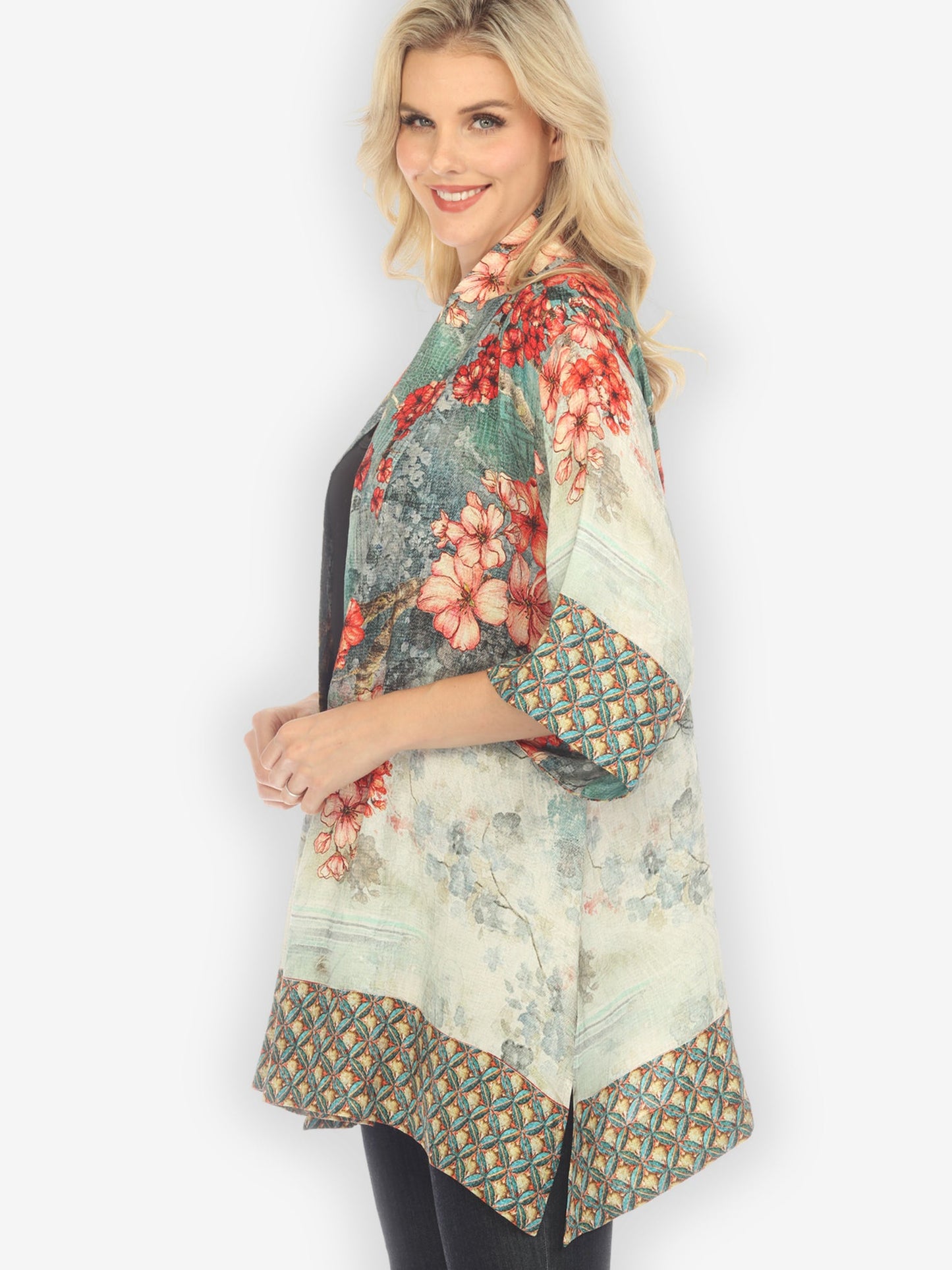 Jackets Summer Blossom Silk Kimono Jacket