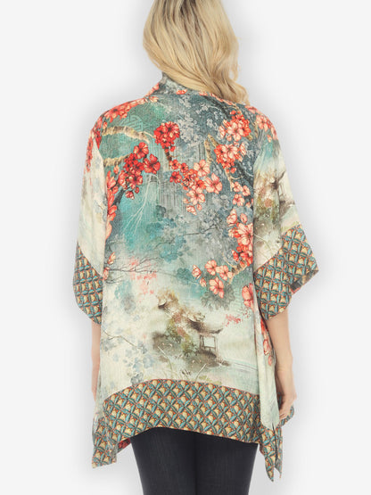 Jackets Summer Blossom Silk Kimono Jacket