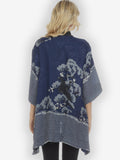 True Blue Shibori Silk Kimono Top