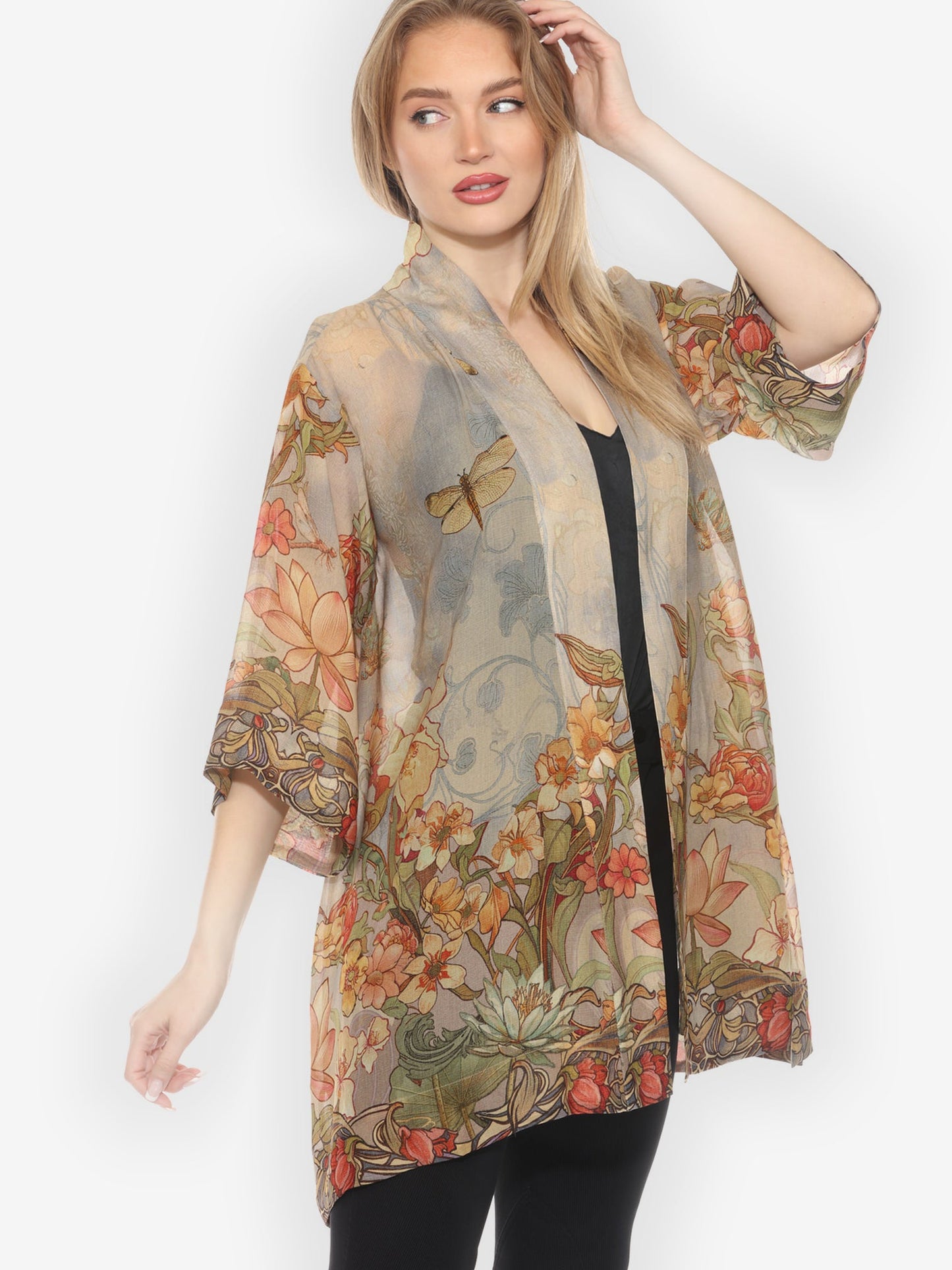 Jackets Vintage Art Nouveau Kimono Jacket