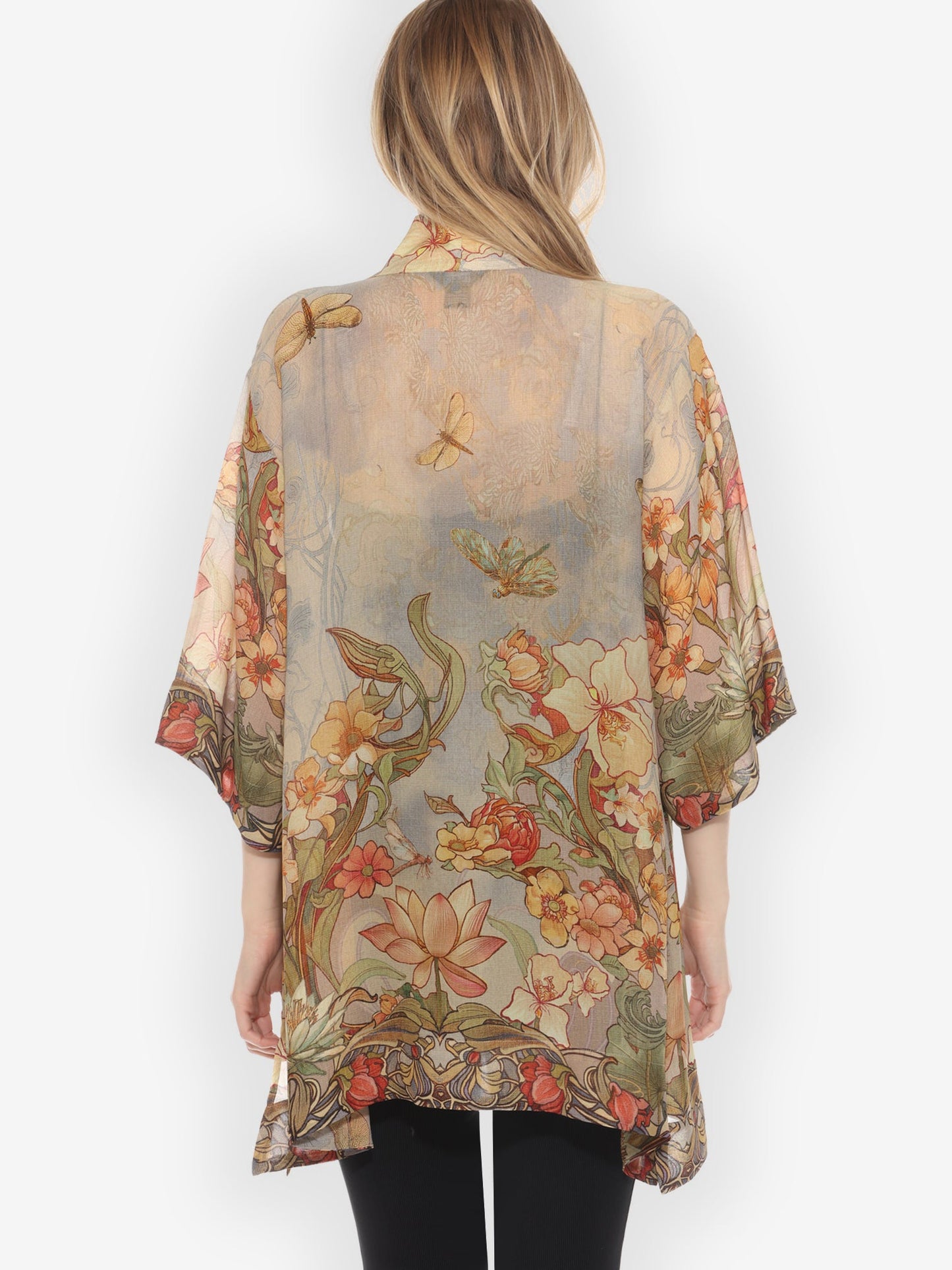 Jackets Vintage Art Nouveau Kimono Jacket