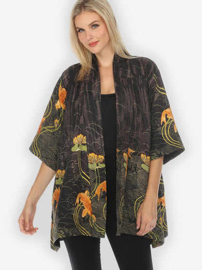 Jackets Water Lily Koi Kimono Jacket