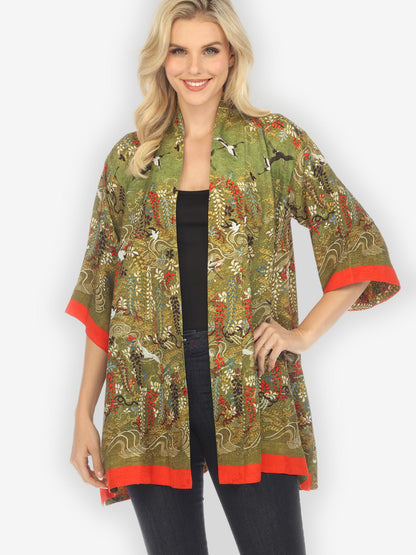 Jackets Wisteria Long Life Kimono Jacket