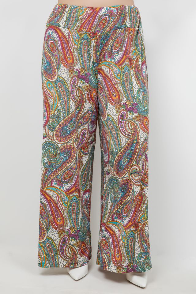 Pants Vikki Vi Jersey Paisley Wide Leg Pant