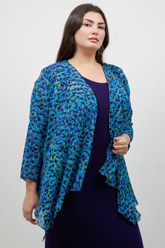 Jackets Vikki Vi Blue Lagoon Swing Cardigan