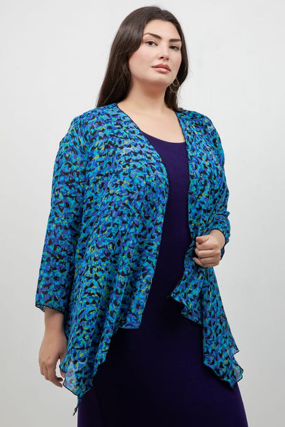 Jackets Vikki Vi Blue Lagoon Swing Cardigan