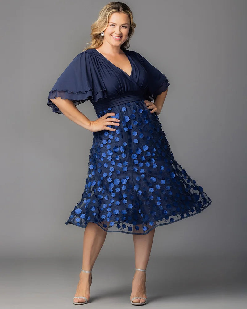Dresses Pretty Petals Mesh Cocktail Dress