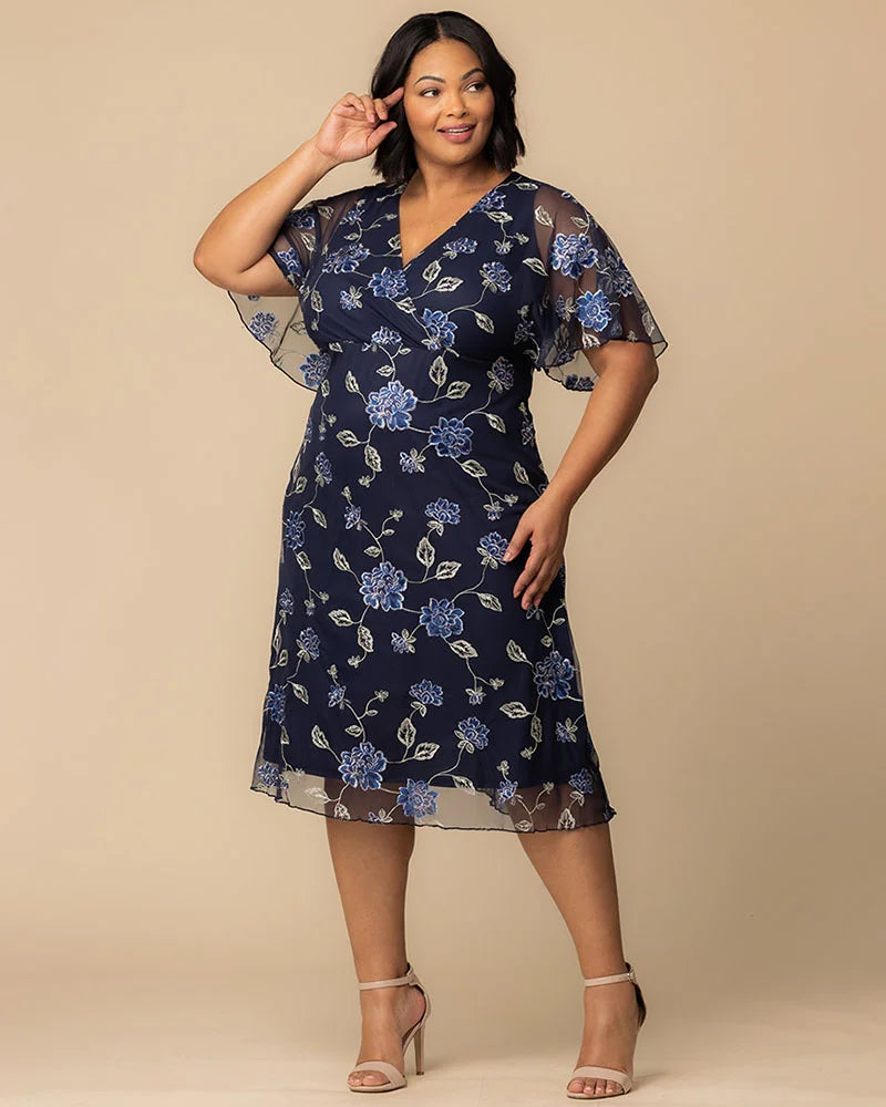 Dresses Sonnet Embroidered Midi Cocktail Dress