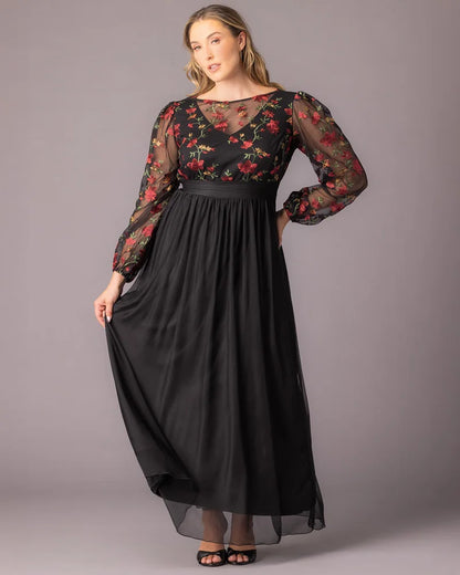 Eternal Embroidered Bodice Evening Gown
