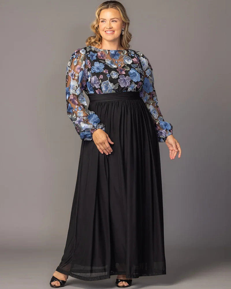 Eternal Embroidered Bodice Evening Gown