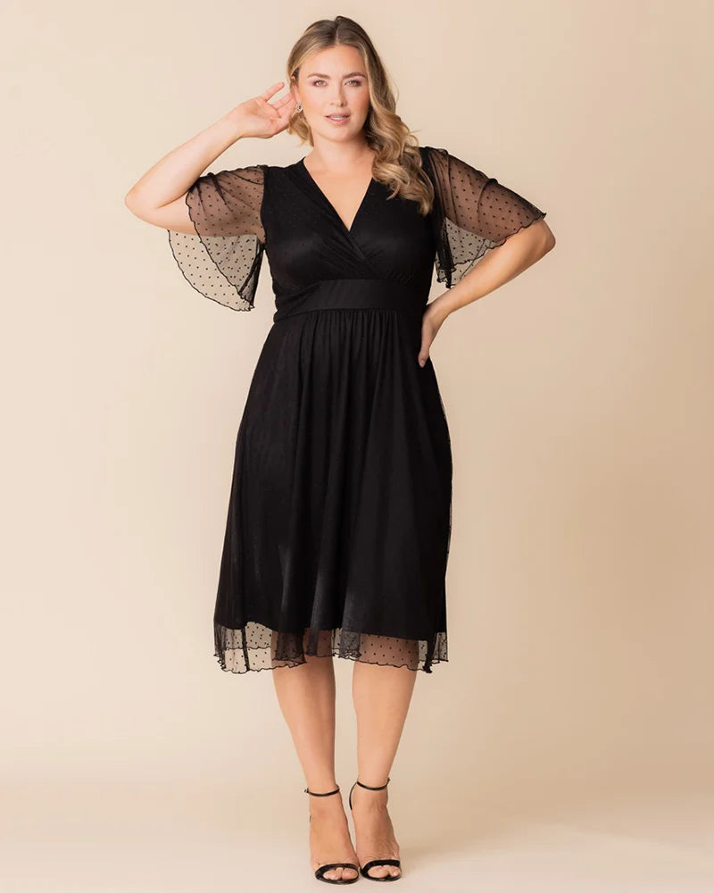 Dresses Margot Mesh Midi Cocktail Dress